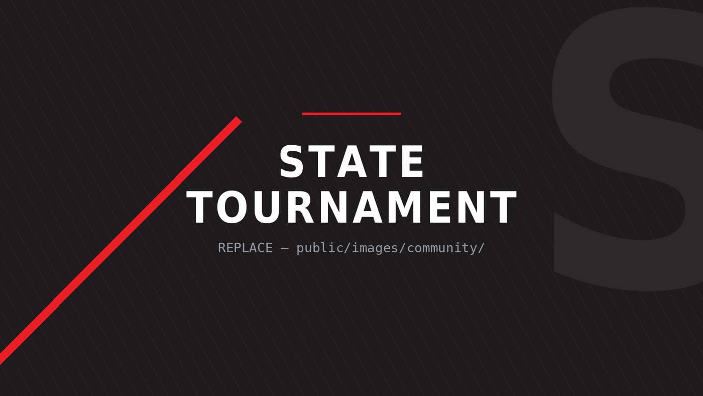 Saints team at a state tournament appearance